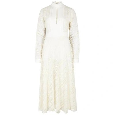 Shop Giambattista Valli Ivory Lace Midi Dress
