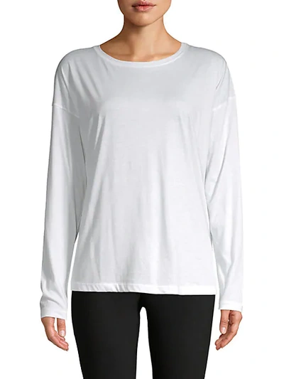 Shop Vince Long-sleeve Cotton Tee In White