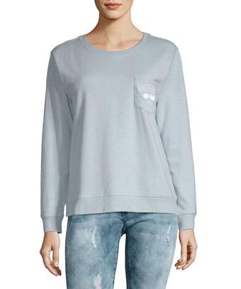 Karl Lagerfeld Paris Sunglasses Pocket Sweatshirt In Nocolor Modesens
