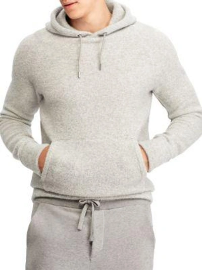 Shop Ralph Lauren Cashmere-blend Hoodie Sweater In Grey