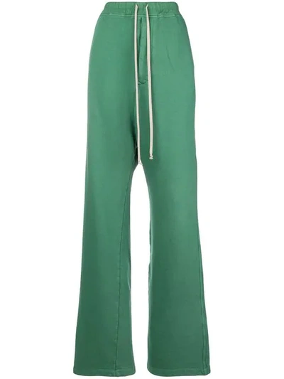 Shop Rick Owens Drkshdw Flared Track Pants - Green