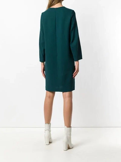 Shop Antonelli Side Pocket Shift Dress - Green