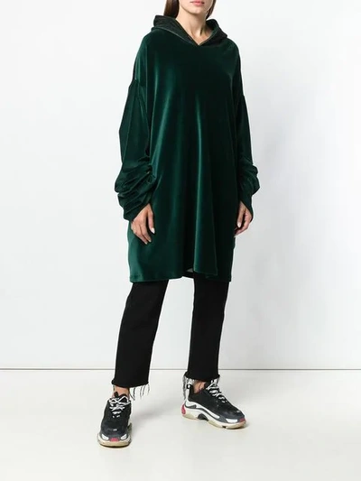 Shop Barbara Bologna Loose Long-sleeved Hoodie - Green