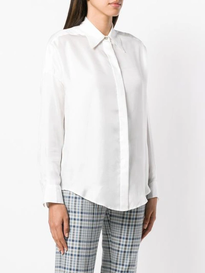 Shop Michel Klein Concealed Front Shirt - White