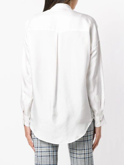 Shop Michel Klein Concealed Front Shirt - White