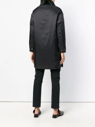 Shop Max & Moi Fur Collar Down Jacket - Black