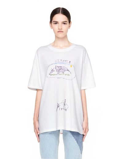 Shop Vetements Elephant White Cotton T-shirt