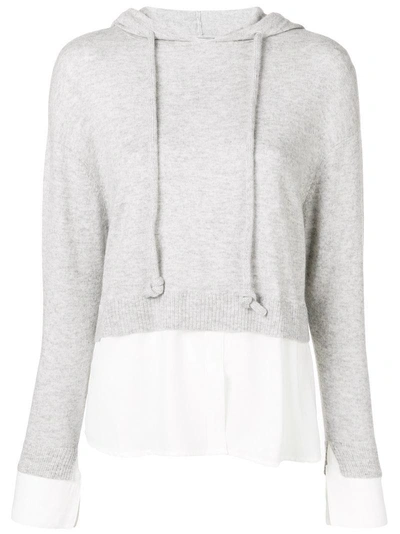 Shop Max & Moi Hood Shirt Layered Sweater - Grey