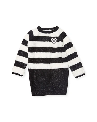 Shop Little Marc Jacobs Striped Sweater Dress In Nocolor