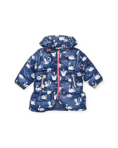 Shop Little Marc Jacobs Swan Quilted Jacket In Nocolor