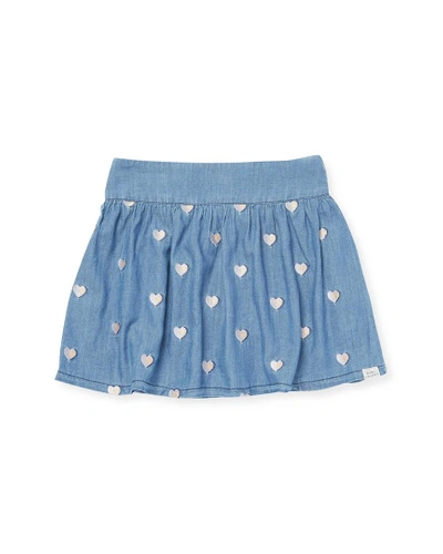 Shop Little Marc Jacobs Denim Flare Skirt In Nocolor