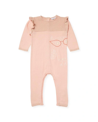 Shop Little Marc Jacobs Cat Eyed Owl Coverall In Nocolor