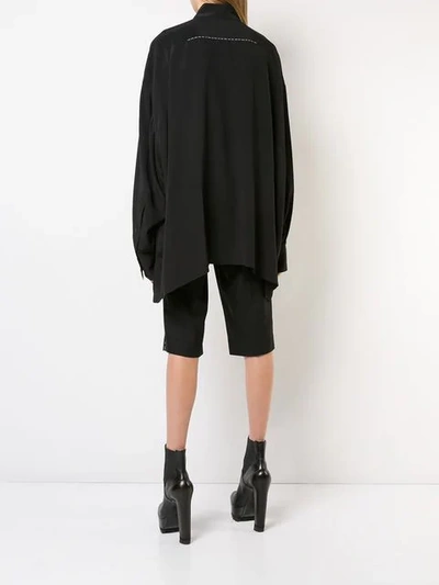 Shop Vera Wang Oversized Tailored Shirt In Black