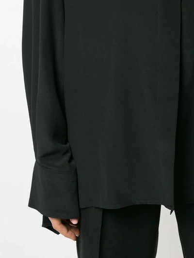 Shop Vera Wang Oversized Tailored Shirt In Black