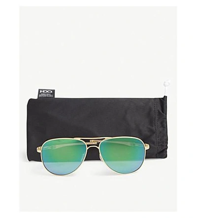 Shop Oakley Elmont M Pilot-frame Sunglasses In Gold
