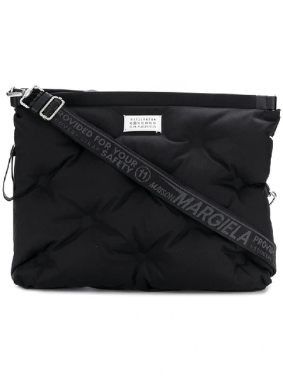 Shop Maison Margiela Large Padded Shoulder Bag - Black