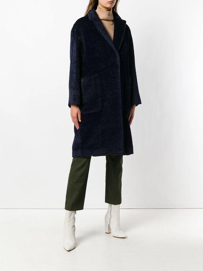 Shop Antonelli Giada Fur Coat - Blue