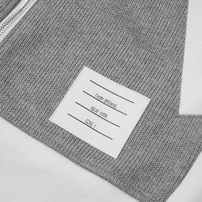 Shop Thom Browne Articulated Zip Hoody In Grey