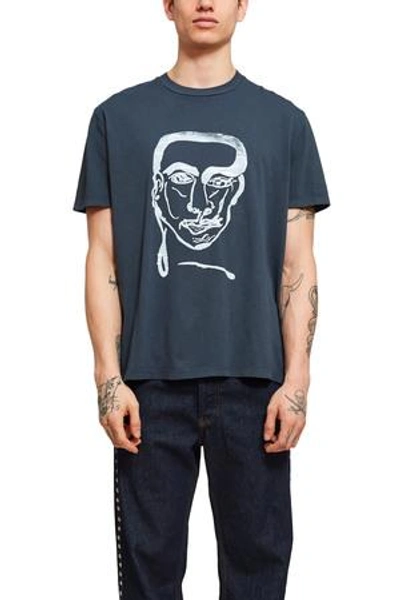 Shop Our Legacy Opening Ceremony Man Print Box T-shirt In Blue