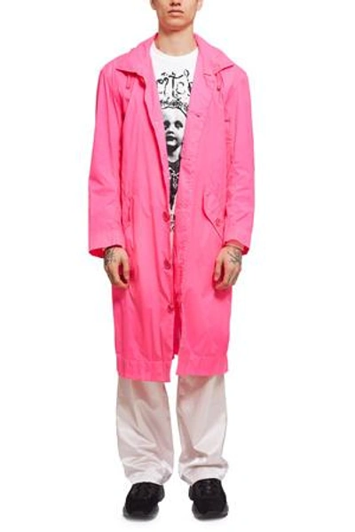 Shop Opening Ceremony Nylon Logo Trench Coat In Neon Pink