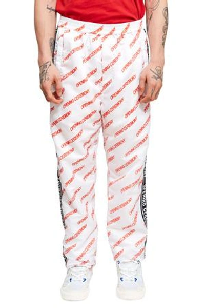Shop Opening Ceremony Printed Nylon Warm Up Pant In White Multi