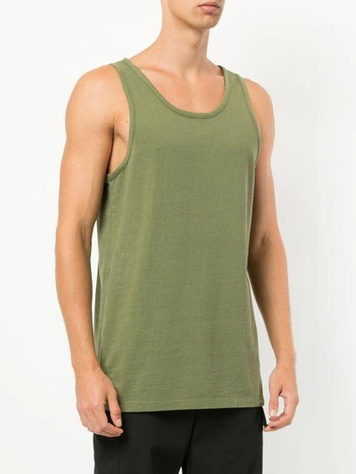 Shop John Elliott Round Neck Tank Top - Green