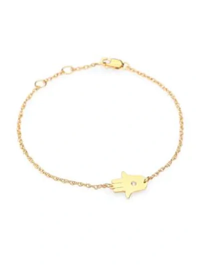 Shop Jennifer Zeuner Jewelry Women's Hamsa Bracelet In Yellow Gold