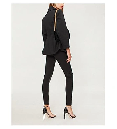 Shop Forever Unique High-rise Skinny Faux-leather Trousers In Black