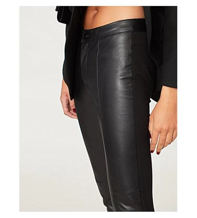 Shop Forever Unique High-rise Skinny Faux-leather Trousers In Black