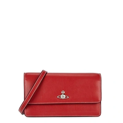 Shop Vivienne Westwood Matilda Red Leather Clutch