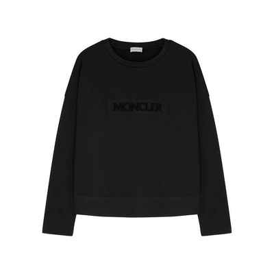 Shop Moncler Maglia Logo-appliquéd Cotton Sweatshirt In Black