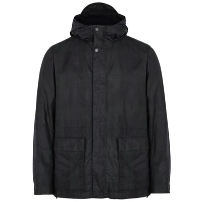 Shop Norse Projects Nunk Checked Coated Cotton Jacket In Navy