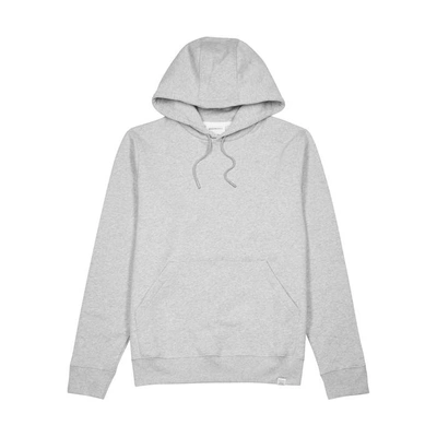 Shop Norse Projects Vagn Hooded Cotton Sweatshirt In Grey