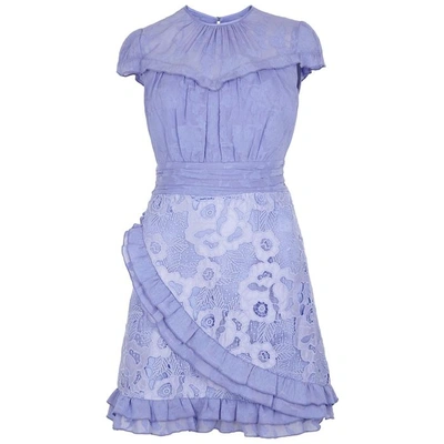 Shop Three Floor Doll House Ruffle-trimmed Dress In Blue