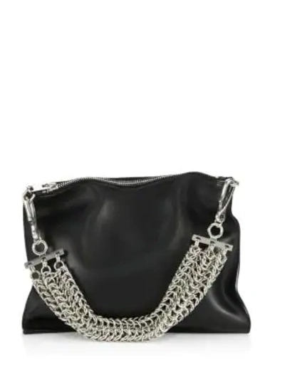 Shop Alexander Wang Genesis Leather Chain-handle Bag In Black