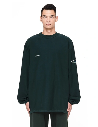 Shop Vetements Inside-out Green Long Sleeve T-shirt