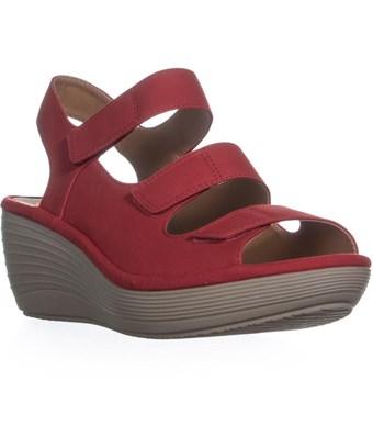red clarks sandals
