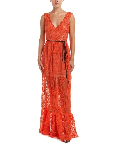 Shop ml Monique Lhuillier Gown In Orange
