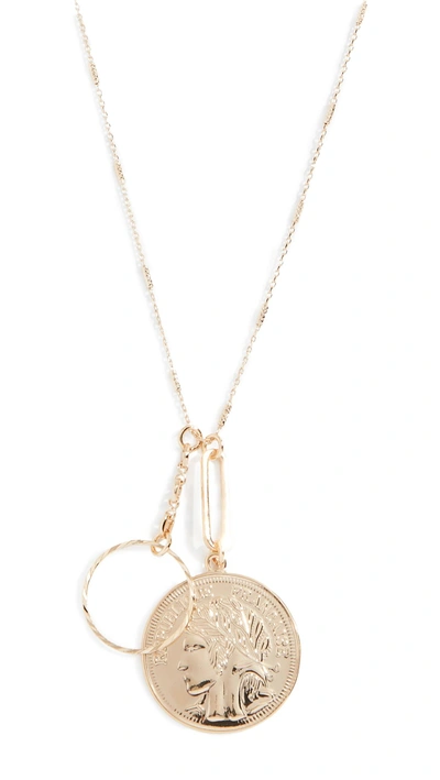 Shop Cloverpost Boost Necklace In Yellow Gold