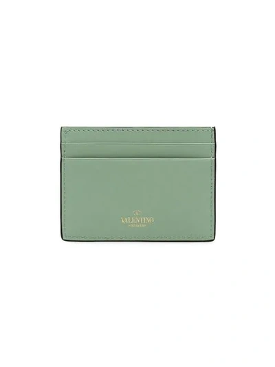 Shop Valentino Garavani Rockstud Cardholder - Green