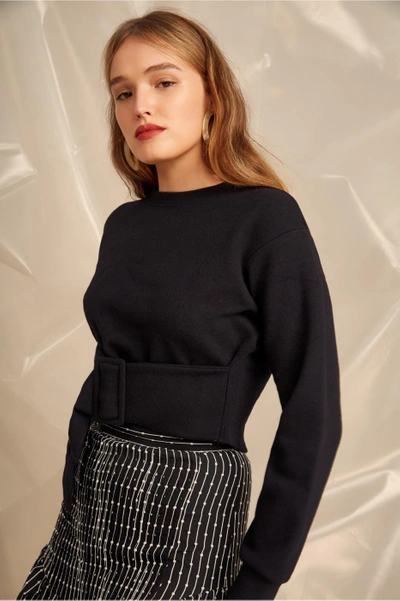 Shop C/meo Collective The Moments Sweater In Black