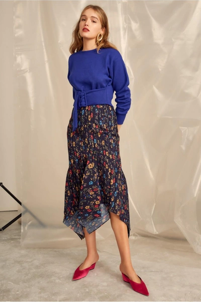 Shop C/meo Collective The Moments Sweater In Cobalt