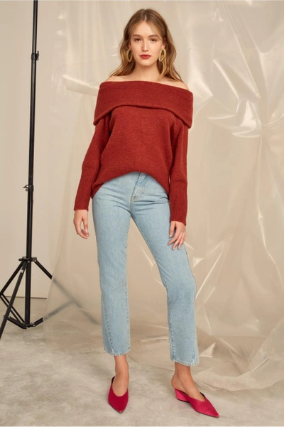 Shop C/meo Collective Distances Knit Jumper In Mahogany