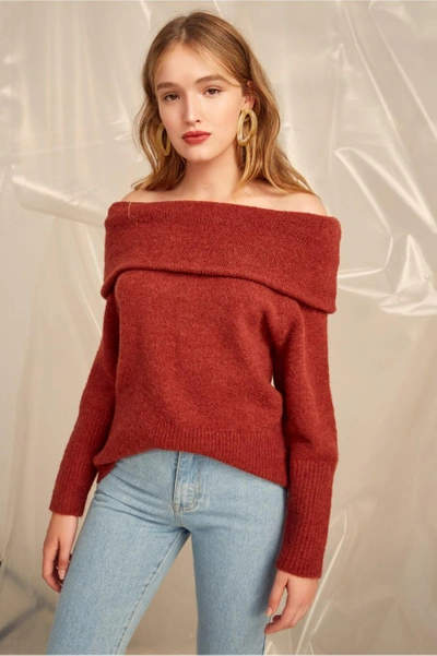 Shop C/meo Collective Distances Knit Jumper In Mahogany