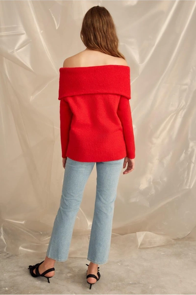 Shop C/meo Collective Distances Knit Jumper In Cherry