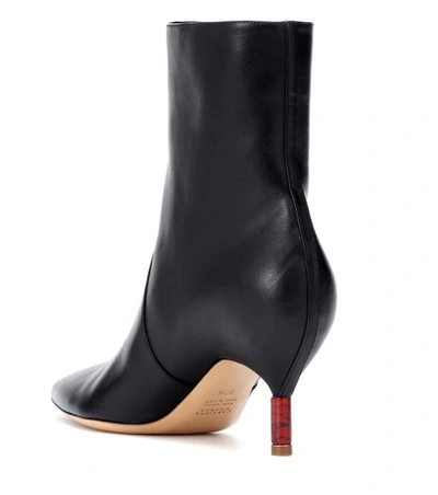 Shop Gabriela Hearst Mariana Leather Ankle Boots In Black