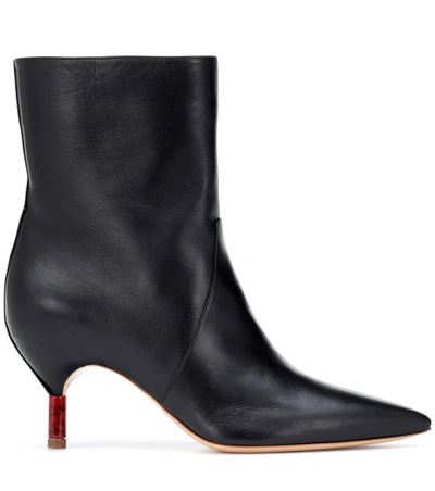 Shop Gabriela Hearst Mariana Leather Ankle Boots In Black