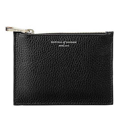 Shop Aspinal Of London Essential Small Leather Pouch In Black