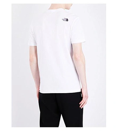 Shop The North Face Logo-print Cotton-jersey T-shirt In Wht/blk