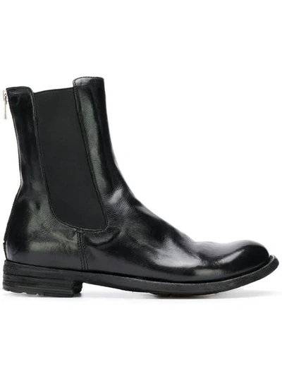 Shop Officine Creative Zipped Back Chelsea Boots In Black